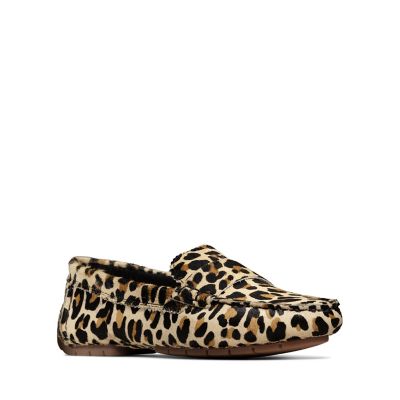 clarks leopard print trainers