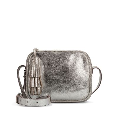 clarks silver handbag