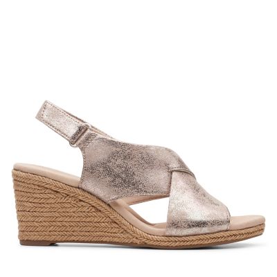 clarks pewter sandals