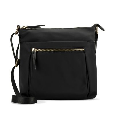 clarks black leather bag