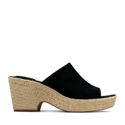 clarks leather comfort wedge sandals