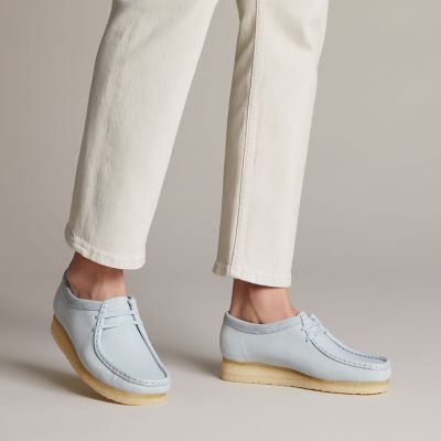 sky blue wallabees