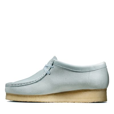 clarks wallabees light blue
