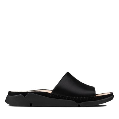 clarks leather slides