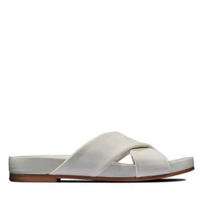 clarks white and silver sandals