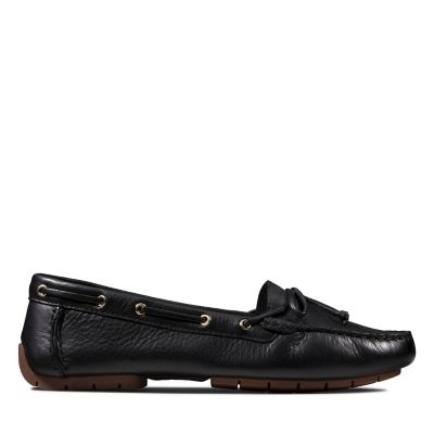 C Mocc Boat Black Leather- Womens Shoes 