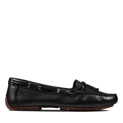 clarks black moccasins