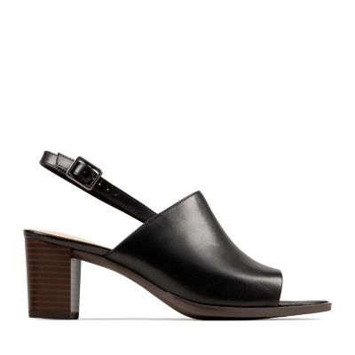 clarks black high heels