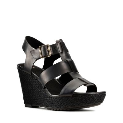 clarks black gladiator sandals