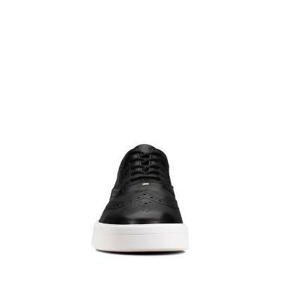 clarks black brogues womens