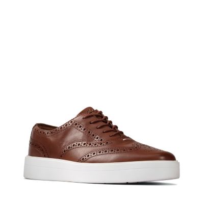 clarks platform brogues