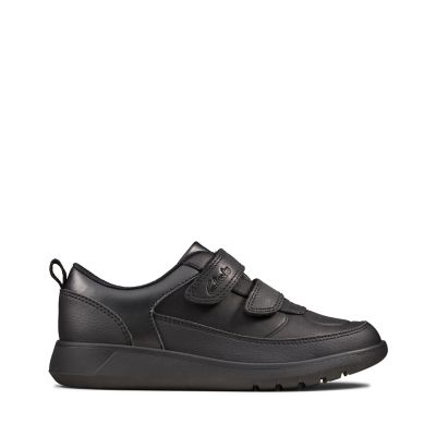 black leather trainers girls