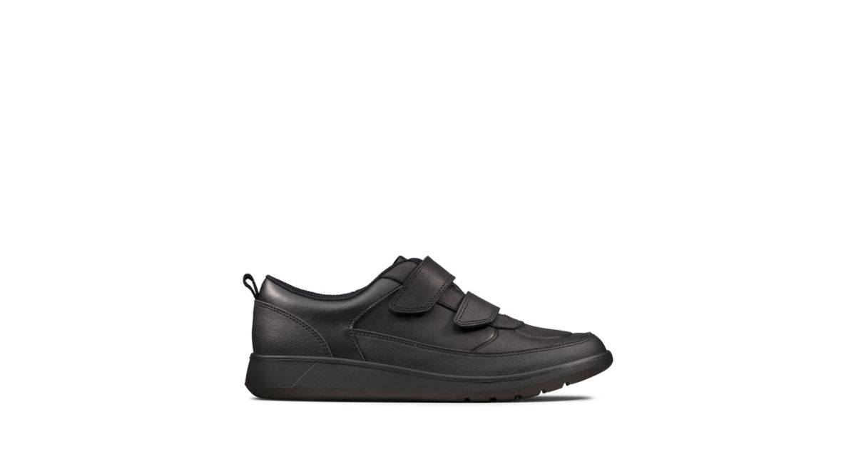 Scape Flare Youth Black Leather | Clarks