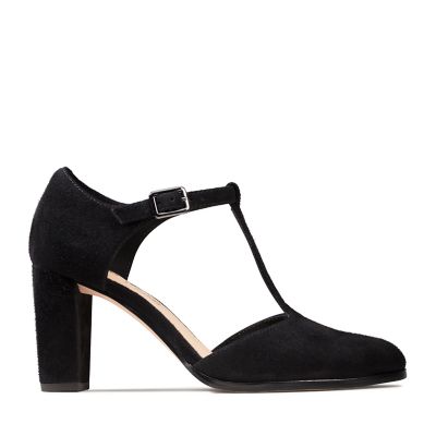 clarks black heels sale