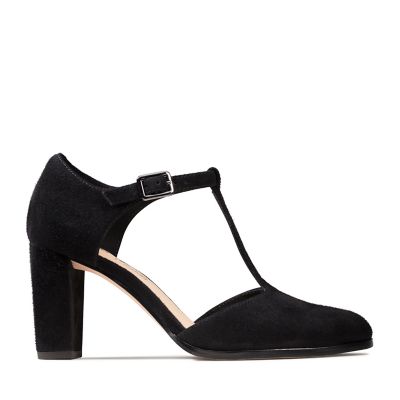 clarks black heels