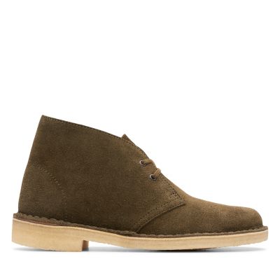 clarks desert boot olive suede