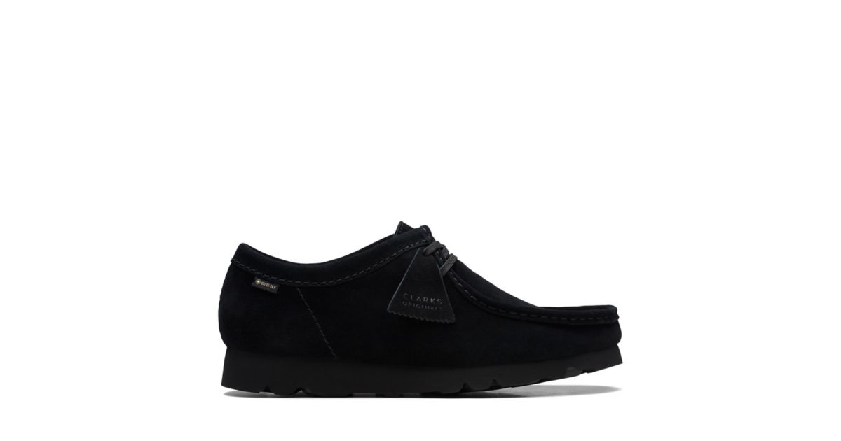 Wallabee GORE-TEX Black Suede Lace-up Shoes | Clarks