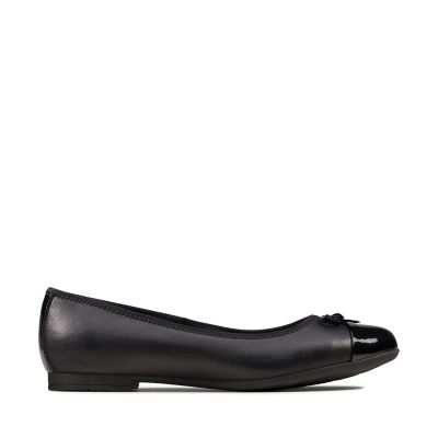 black flat school shoes