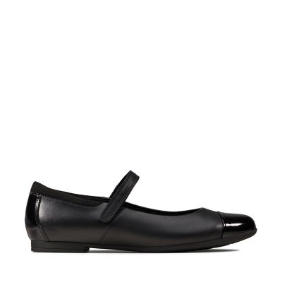 clarks black school shoes ladies