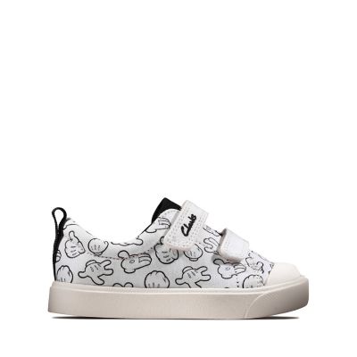 clarks kids white