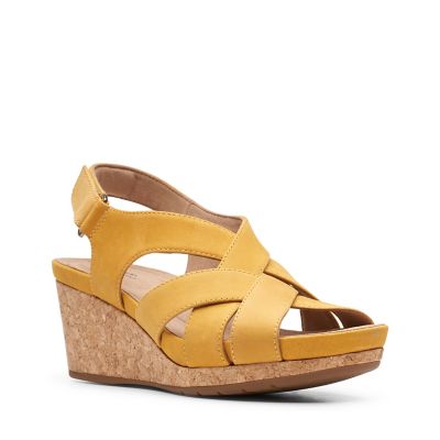 clarks mustard sandals