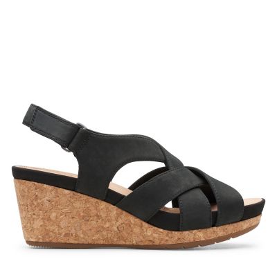 clarks unstructured wedge shoes