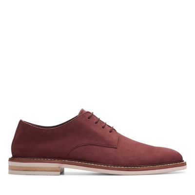 clarks burgundy mens shoes