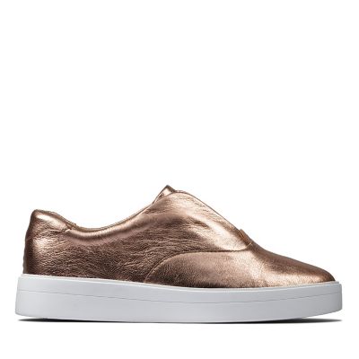 clarks rose gold sneakers