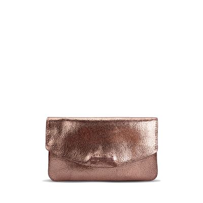 gold leather purse