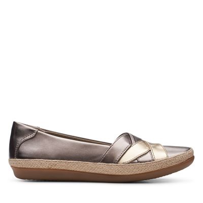 clarks metallic shoes