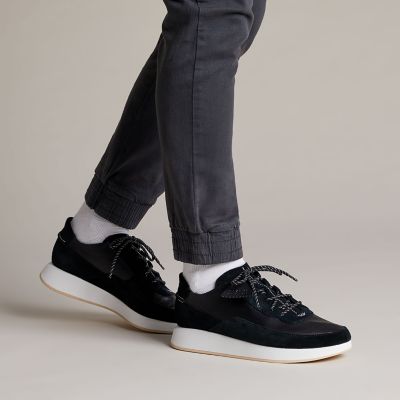 clarks originals black kiowa trainers