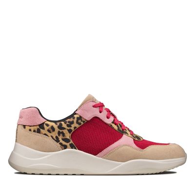 clarks leopard trainers