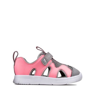 clarks sandals kids pink