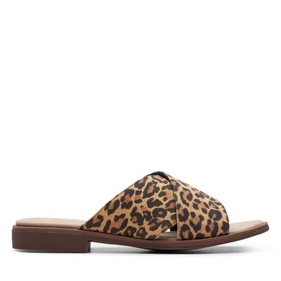 cheetah print slip on sandals