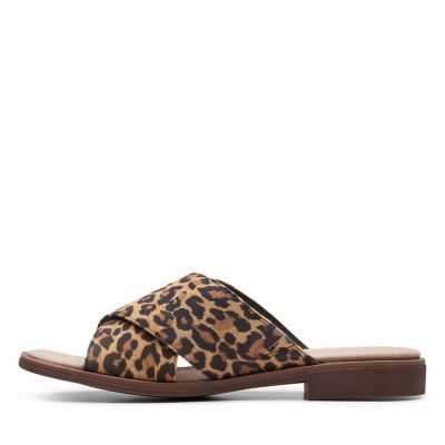 clarks leopard print sandals