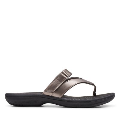 clarks pewter sandals