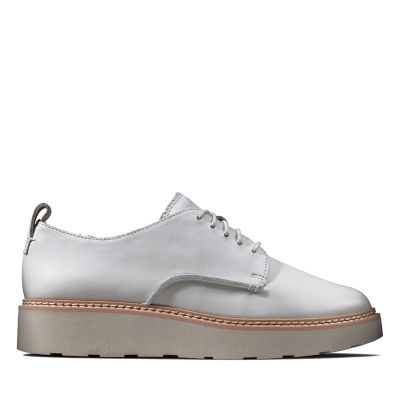 white clarks shoes