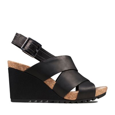 clarks artisan women's palmdale sands wedge sandals