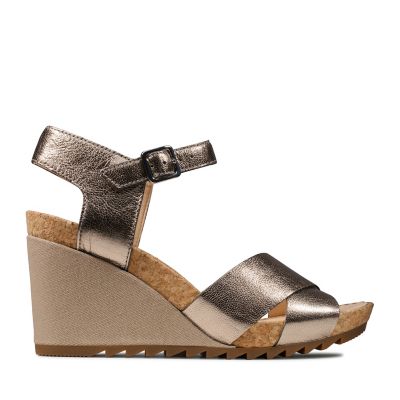 clarks scent weave platform wedge sandals