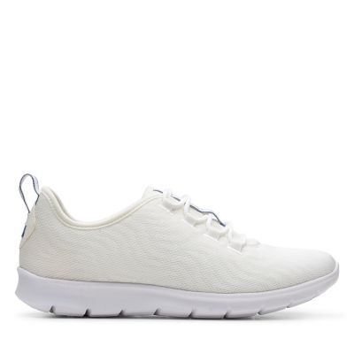 clarks cloudsteppers white