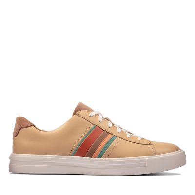 clarks ladies leather trainers