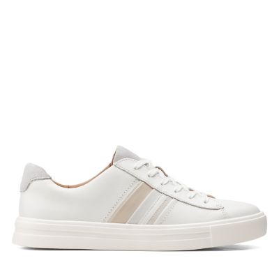 clarks womens white trainers