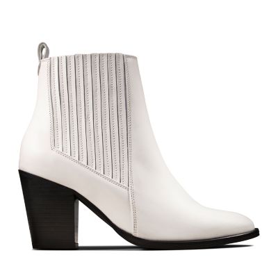 clarks white boots