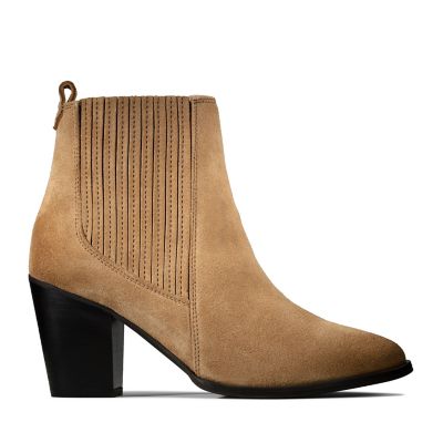 clarks tan suede ankle boots