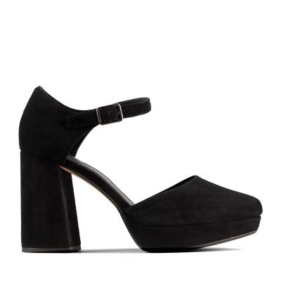 clarks black heels sale