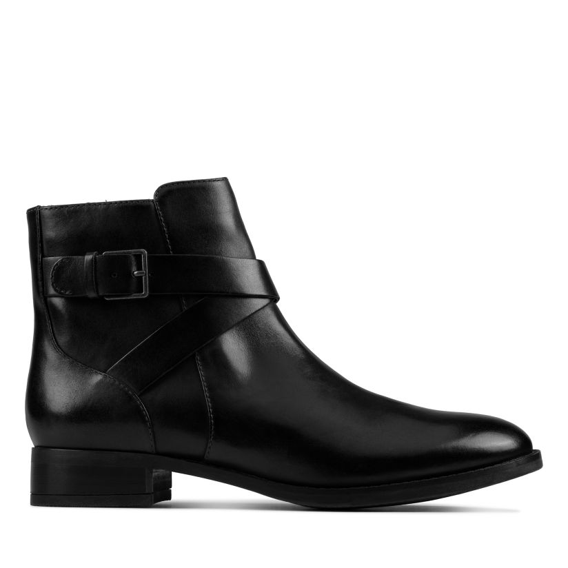 clarks black ankle boots