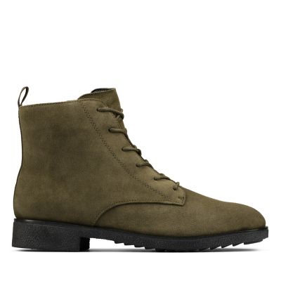 clarks suede lace up ankle boots