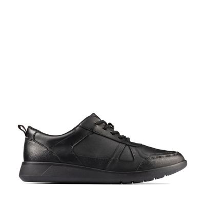 clarks boys black shoes