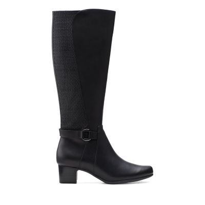 clarks mid calf leather boots