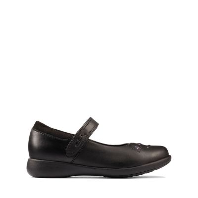 Etch Bright Toddler Black Leather | Clarks